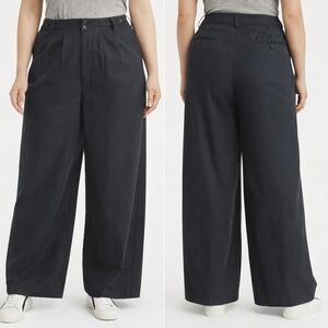 Madewell Harlow Wide Leg Pants Black Size 16